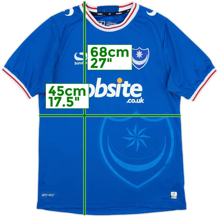 2017-18 Portsmouth Home Shirt - 8/10 - (S)