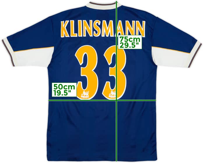 1997-98 Tottenham Away Shirt Klinsmann #33 - 8/10 - (M)