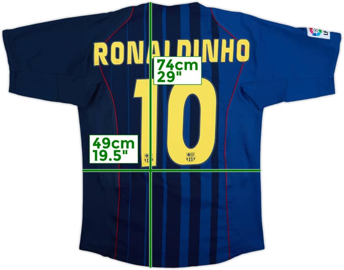 2004-05 Barcelona Away Shirt Ronaldinho #10 - 8/10 - (M)