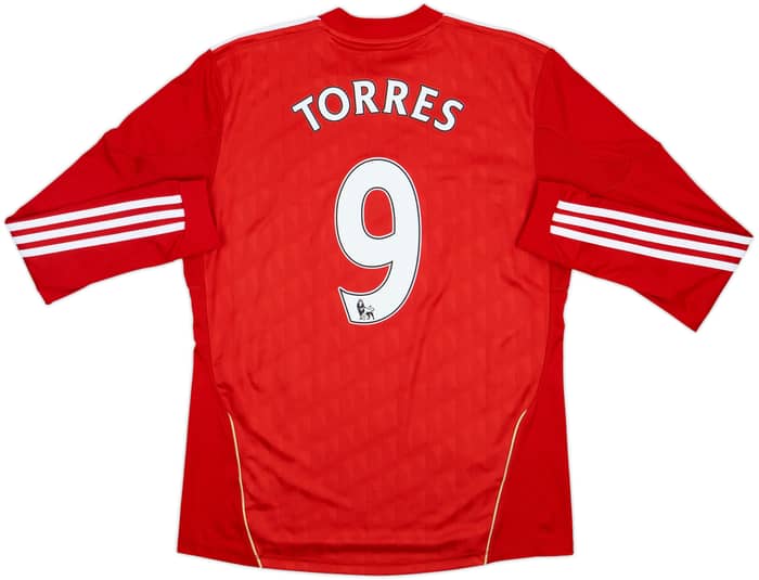 2010-12 Liverpool Home L/S Shirt Torres #9 - 6/10 - (M)
