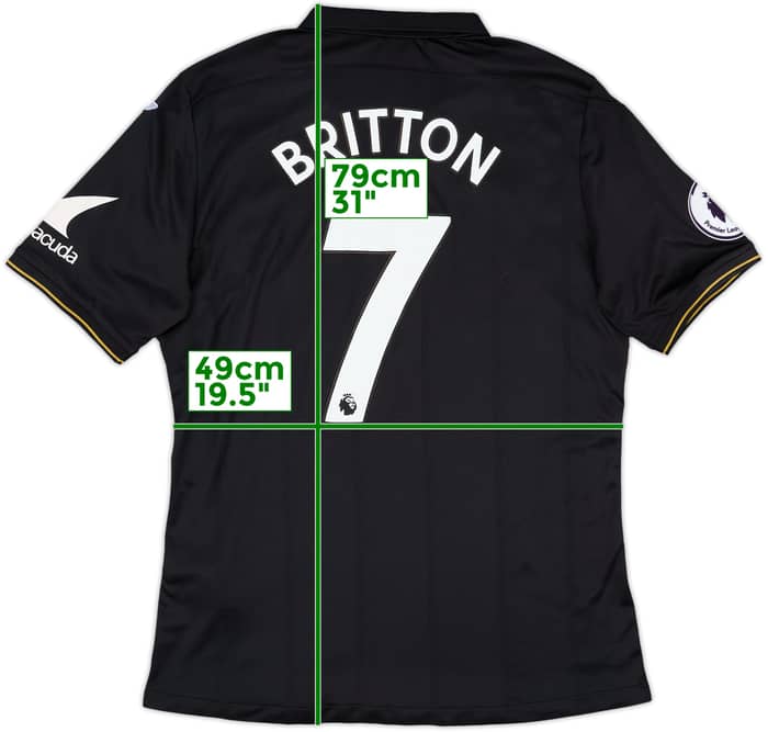 2017-18 Swansea Third Shirt Britton #7 - 6/10 - (L)