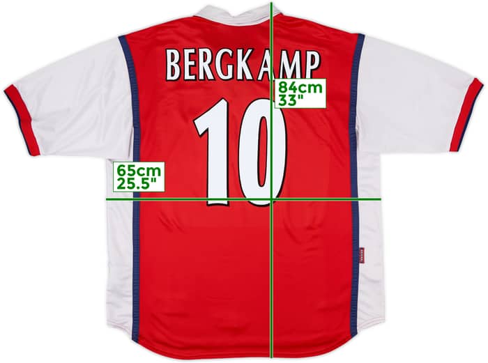 1998-99 Arsenal Home Shirt Bergkamp #10 - 7/10 - (XXL)