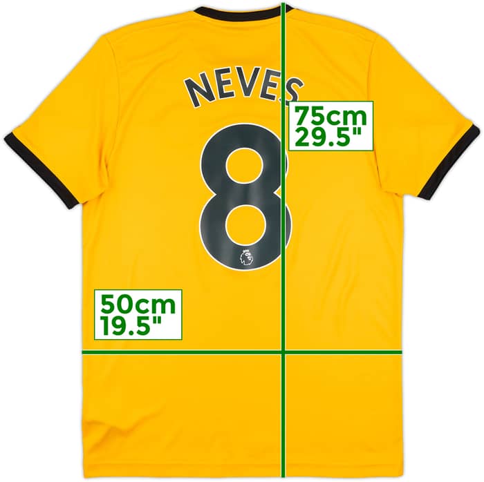 2018-19 Wolves Home Shirt Neves #8 - 7/10 - (M)