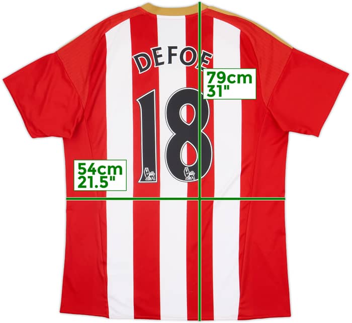 2016-17 Sunderland Home Shirt Defoe #18 - 7/10 - (L)