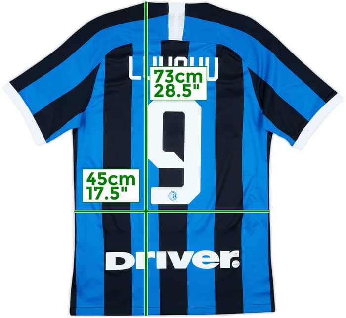 2019-20 Inter Milan Home Shirt Lukaku #9 - 10/10 - (S)
