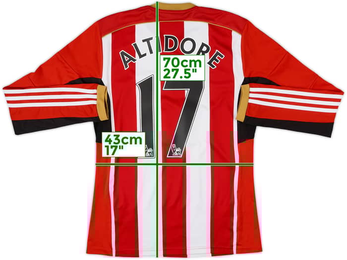 2014-15 Sunderland Home L/S Shirt Altidore #17 - 8/10 - (S)