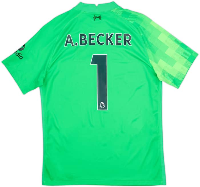 2021-22 Liverpool GK S/S Shirt A.Becker #1 - 10/10 - (M)