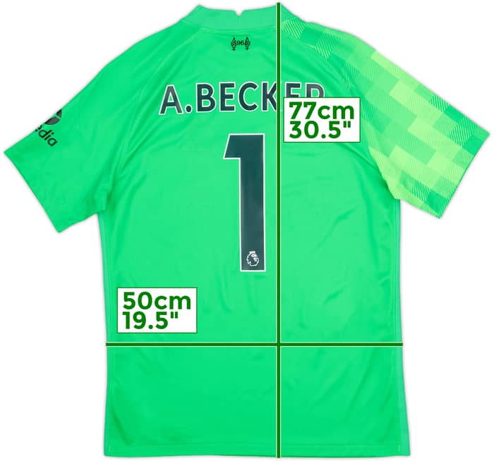 2021-22 Liverpool GK S/S Shirt A.Becker #1 - 10/10 - (M)