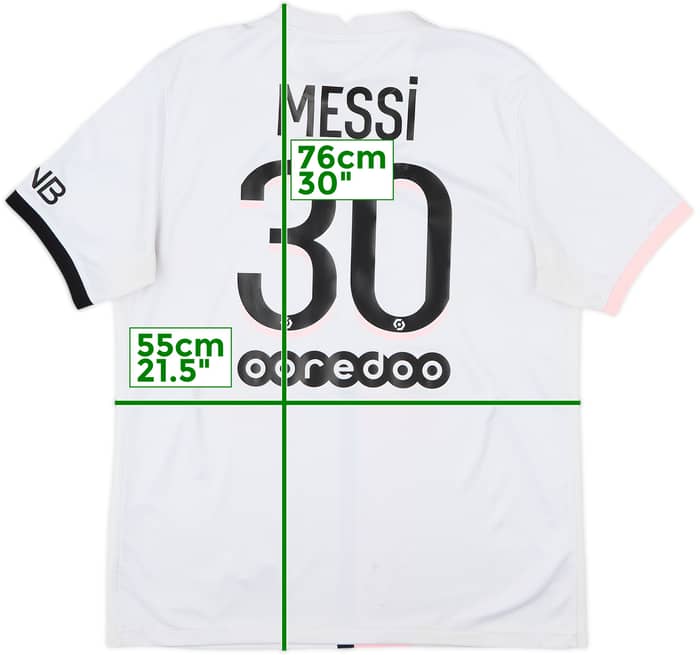 2021-22 Paris Saint-Germain Away Shirt Messi #30 - 6/10 - (L)