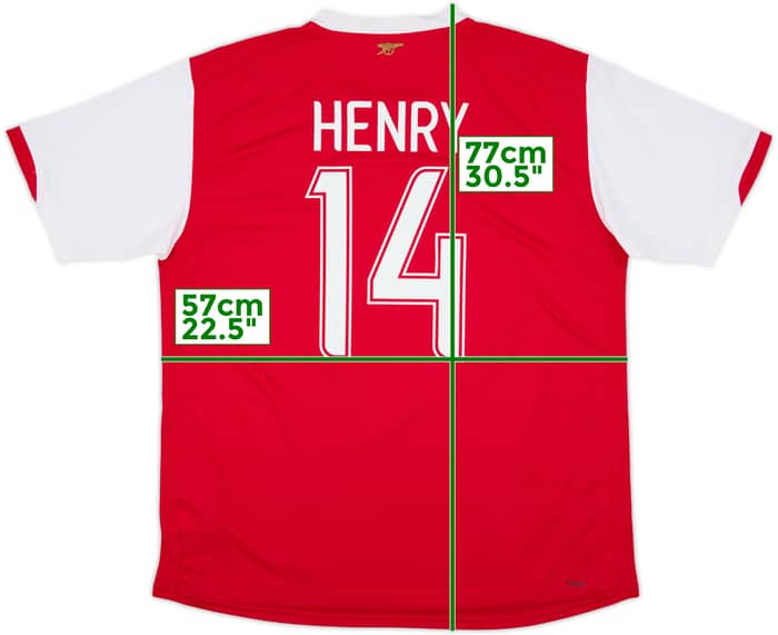2006-08 Arsenal Home Shirt Henry #14 - 9/10 - (L)