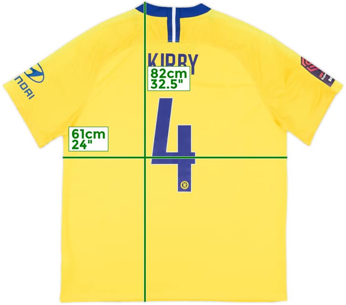 2018-19 Chelsea Womens Away Shirt Kirby #4 - 9/10 - (Men's XL)