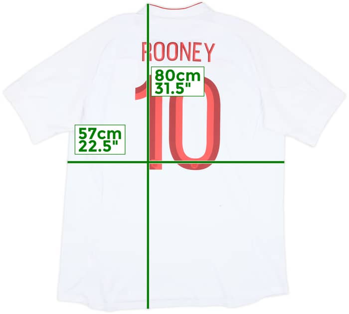 2012-13 England Home Shirt Rooney #10 - 7/10 - (XL)