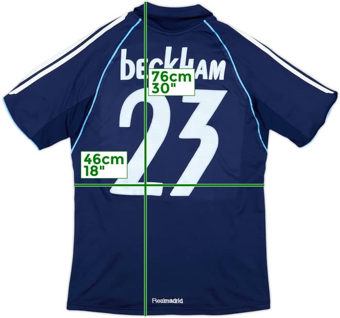 2005-06 Real Madrid Away Shirt Beckham #23 - 7/10 - (M)