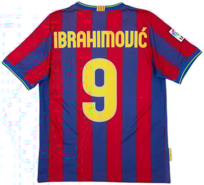 2009-10 Barcelona Home Shirt Ibrahimovic #9 - 5/10 - (S)