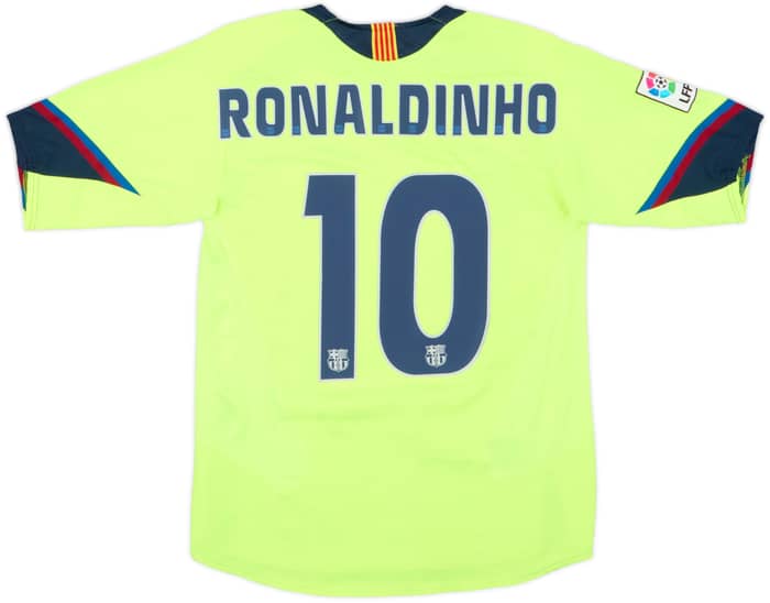 2005-06 Barcelona Away Shirt Ronaldinho #10 - 7/10 - (S)