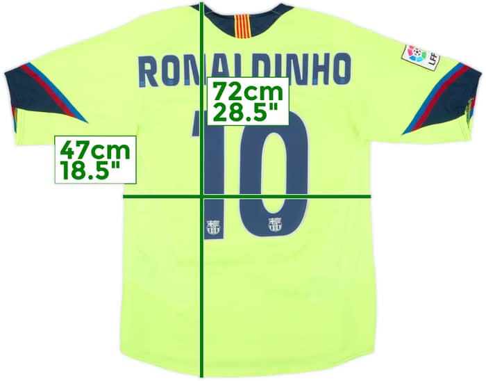 2005-06 Barcelona Away Shirt Ronaldinho #10 - 7/10 - (S)