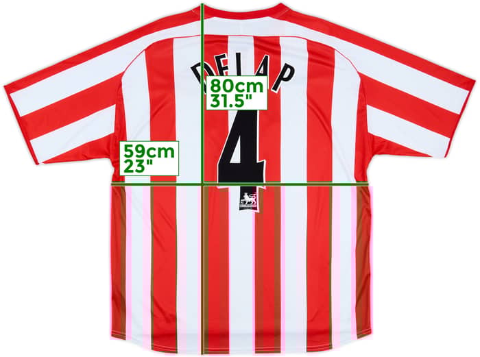 2005-07 Sunderland Home Shirt Delap #4 - 9/10 - (XL)