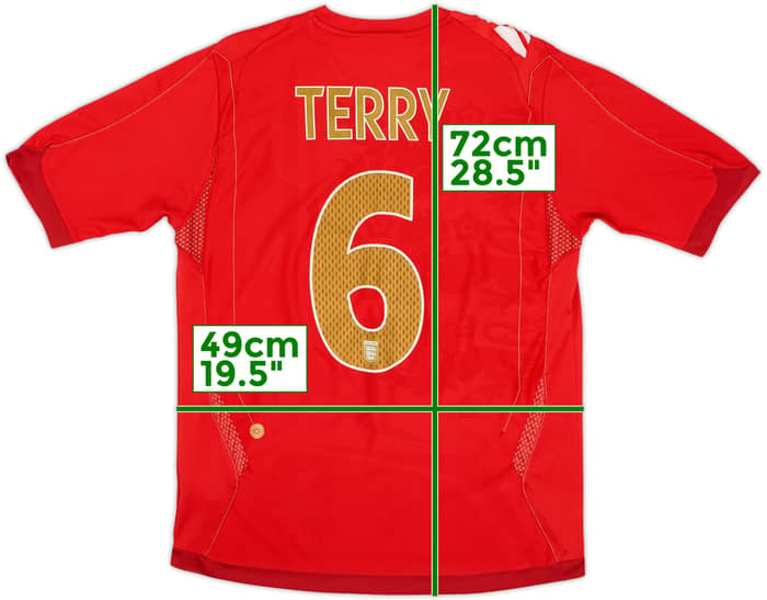 Camiseta de visitante de Inglaterra 2006-08 Terry #6 - 5/10 - (M)