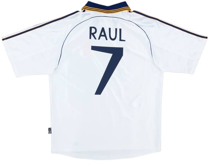 1998-00 Real Madrid Home Shirt Raul #7 - 10/10 - (L)