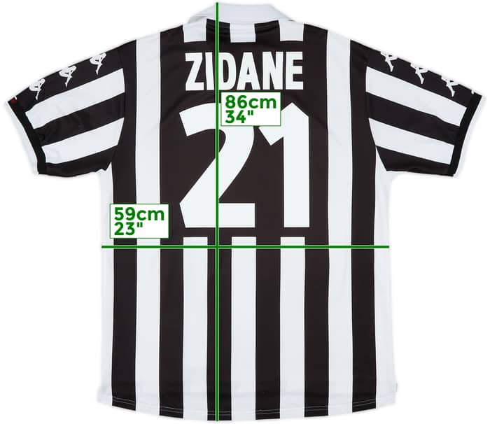 1999-00 Juventus Home Shirt Zidane #21 - 8/10 - (XL)
