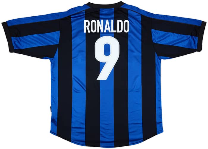 1999-00 Inter Milan Home Shirt Ronaldo #9 - 9/10 - (XL)