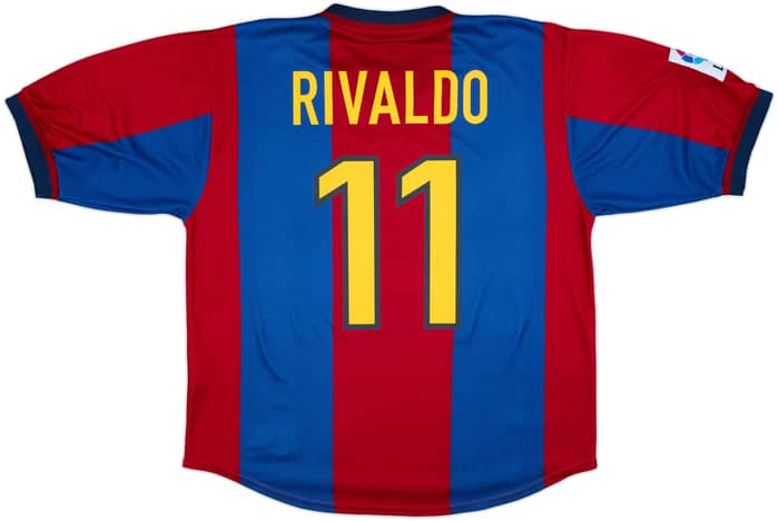 1998-00 Barcelona Home Shirt Rivaldo #11 - 6/10 - (L)