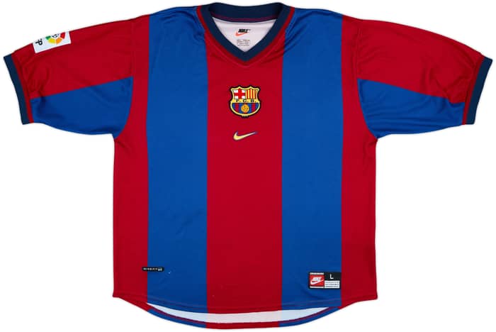 1998-00 Barcelona Home Shirt Rivaldo #11 - 6/10 - (L)