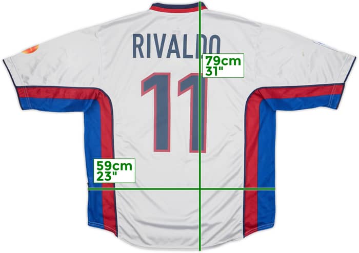 1998-01 Barcelona Away Shirt Rivaldo #11 - 6/10 - (XL)