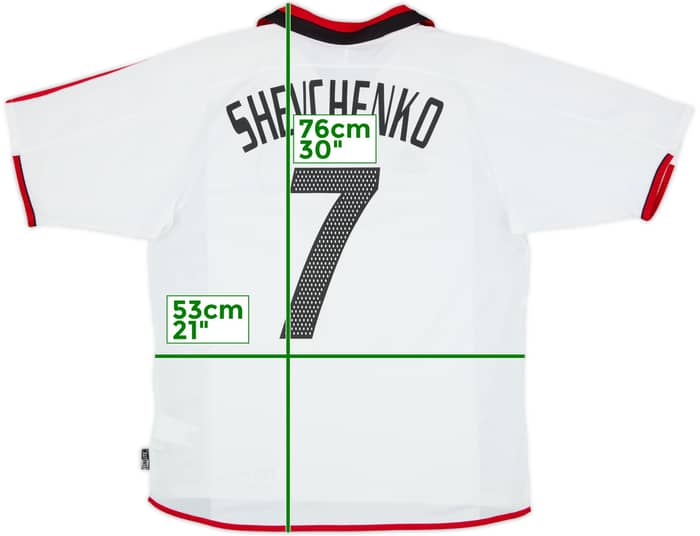 2003-04 AC Milan Away Shirt Shevchenko #7 - 8/10 - (L)