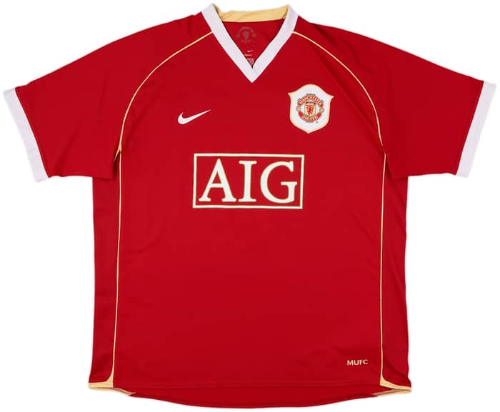 2006-07 Manchester United Home Shirt Smith #14 - 8/10 - (XL)