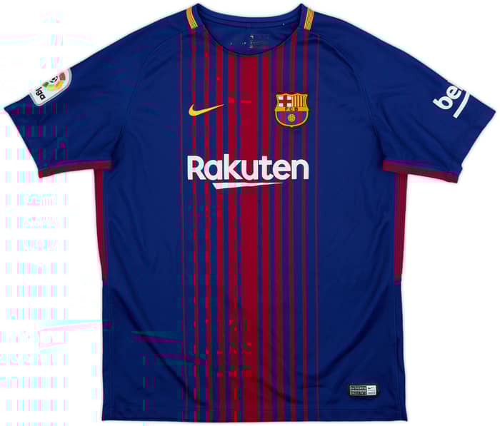 2017-18 Barcelona Home Shirt Suarez #9 - 8/10 - (XL.Boys)
