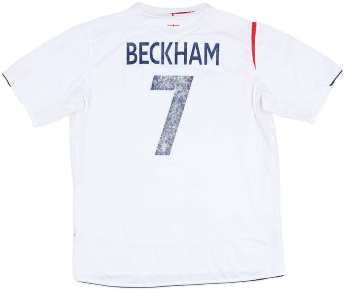 2005-07 Inglaterra Camiseta Local Beckham #7 - 5/10 - (XL)