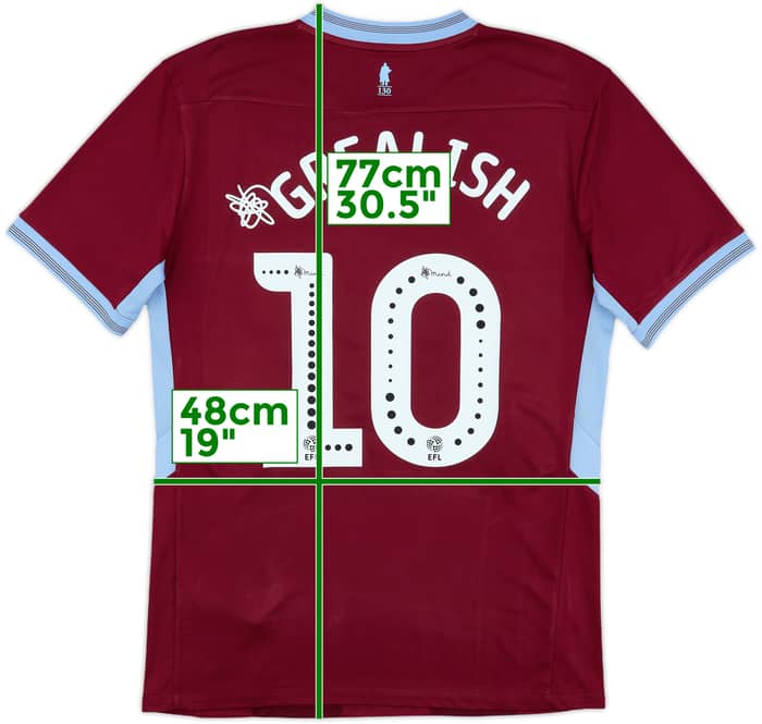 2018-19 Aston Villa Home Shirt Grealish #10 - 8/10 - (M)