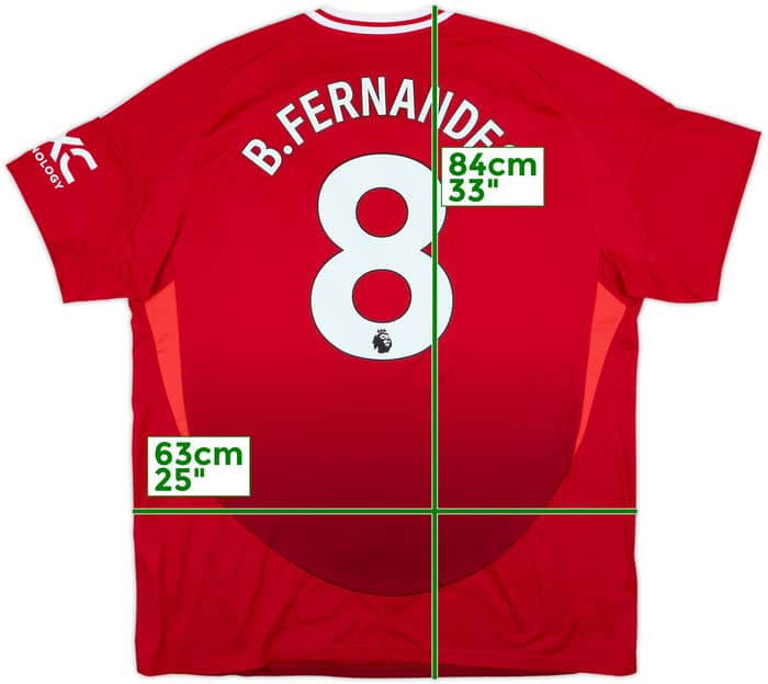 2024-25 Manchester United Home Shirt B.Fernandes #8 - 8/10 - (XXL)
