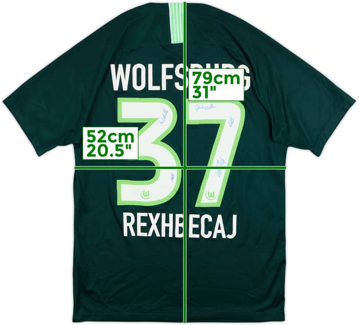 2019-20 Wolfsburg Signed Home Shirt Rexhbecaj #37 - 7/10 - (M)