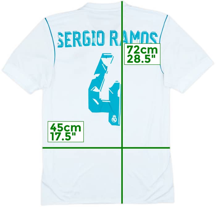 2017-18 Real Madrid Home Shirt Sergio Ramos #4 - 4/10 - (S)