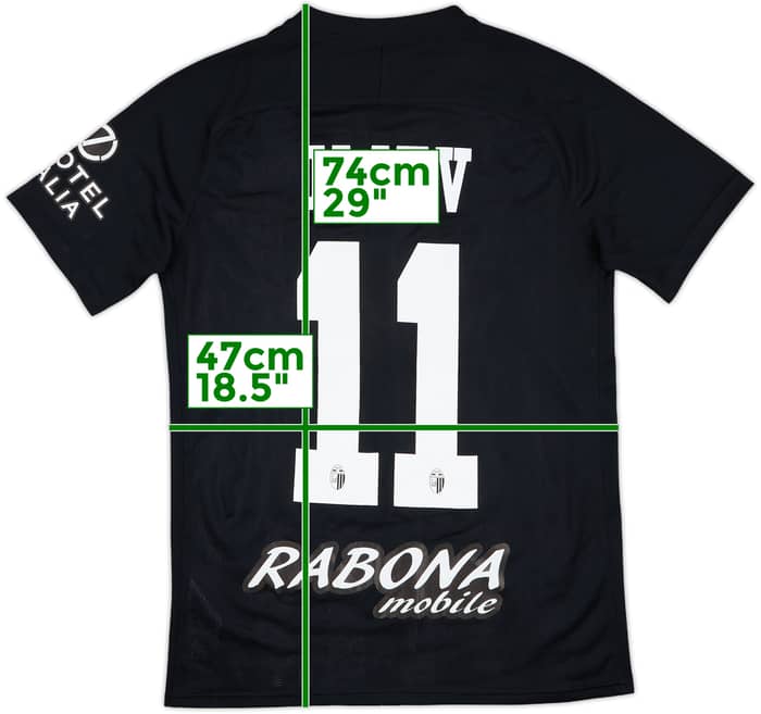 2020-21 Ascoli Home Shirt Iliev #11 - 9/10 - (M)