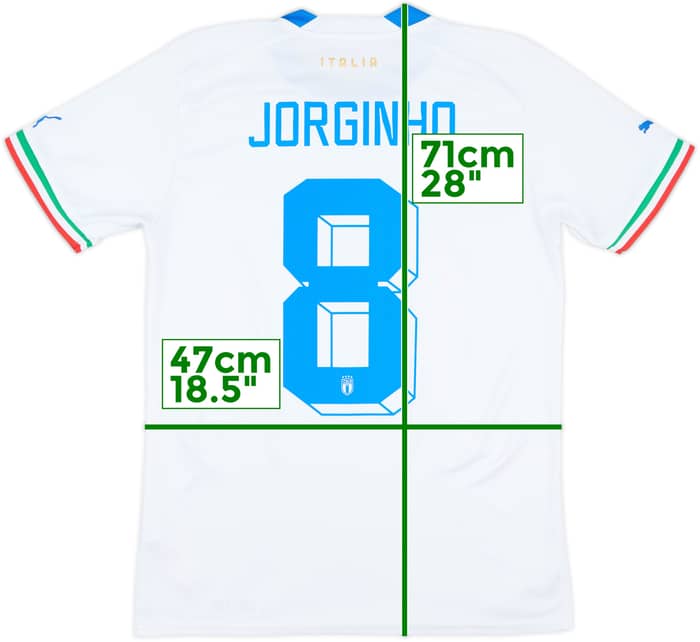 2022-23 Italy Away Shirt Jorginho #8 - 8/10 - (L)