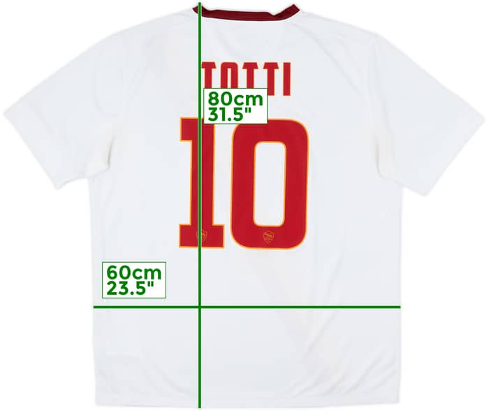 2014-15 Roma Away Shirt Totti #10 - 8/10 - (XL)