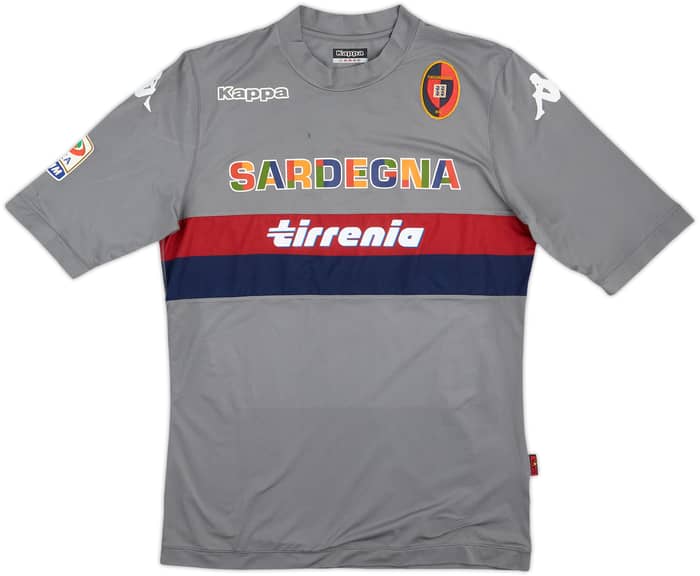2013-14 Cagliari Match Issue Signed GK S/S Shirt Agazzi #1