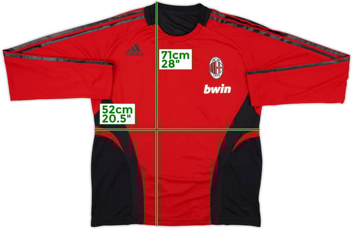2008-09 AC Milan adidas Formotion Training L/S Shirt - 8/10 - (L)