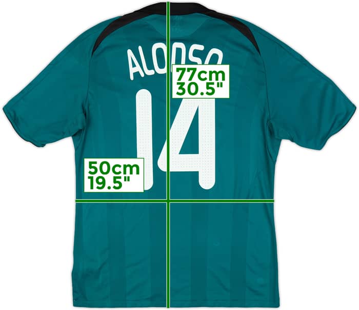 2008-09 Liverpool Third Shirt Alonso #14 - 6/10 - (M)