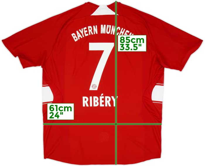2007-08 Bayern Munich Home Shirt Ribery #7 - 5/10 - (XL)