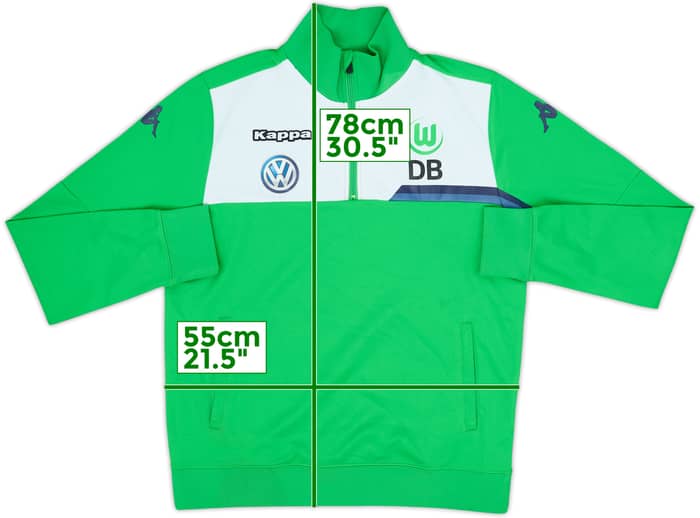 2014-15 Wolfsburg Staff Issue Kappa 1/4 Zip Drill Top DB - 5/10 - (L)