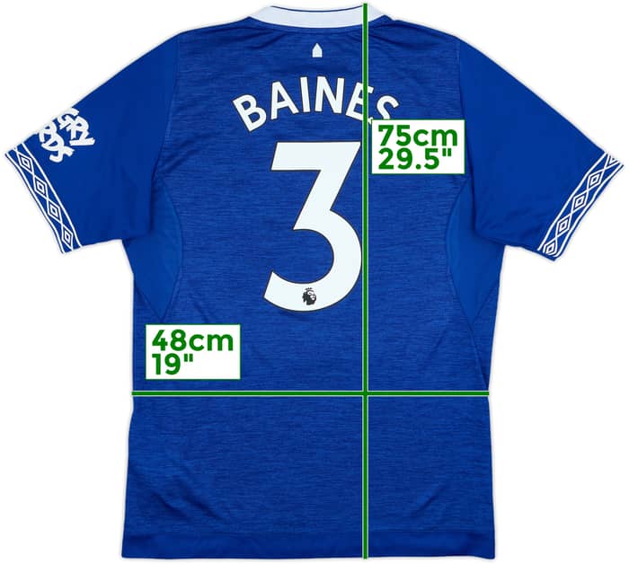 2018-19 Everton Home Shirt Baines #3 - 9/10 - (L)