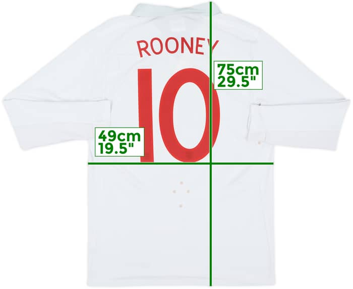 2009-10 England Home Shirt Rooney #10 - 7/10 - (M)