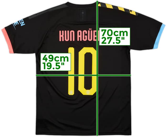 2019-20 Manchester City Away Shirt Kun Aguero #10 - 9/10 - (M)