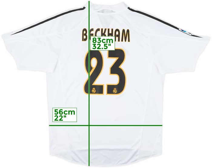 2004-05 Real Madrid Home Shirt Beckham #23 - 8/10 - (L)