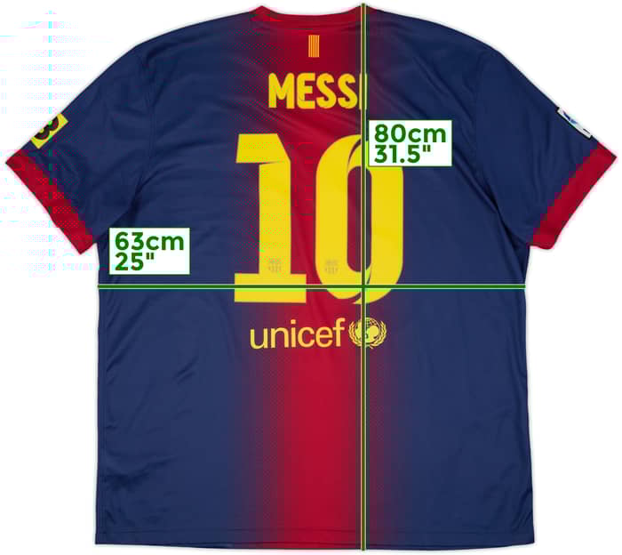 2012-13 Barcelona Home Shirt Messi #10 - 8/10 - (XXL)