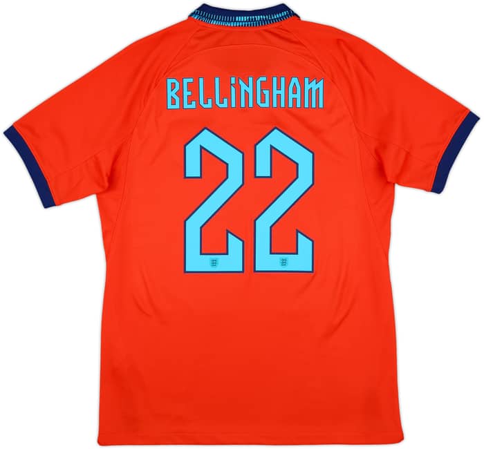 2022-23 England Away Shirt Bellingham #22 - 10/10 - (M)